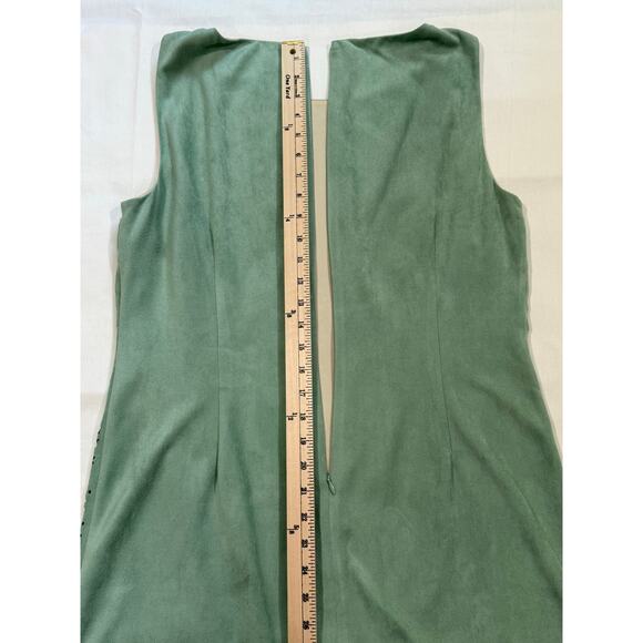 Gianni Bini Dress Mint Green Suede Feel Cut Out Sleeveless Size 12 (067) - Picture 10 of 10